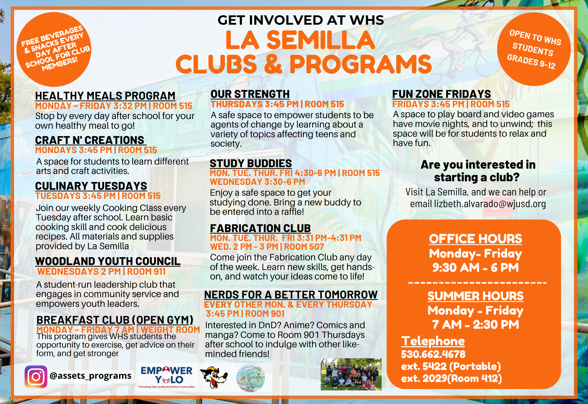 Master Club & program Poster for La Semilla
