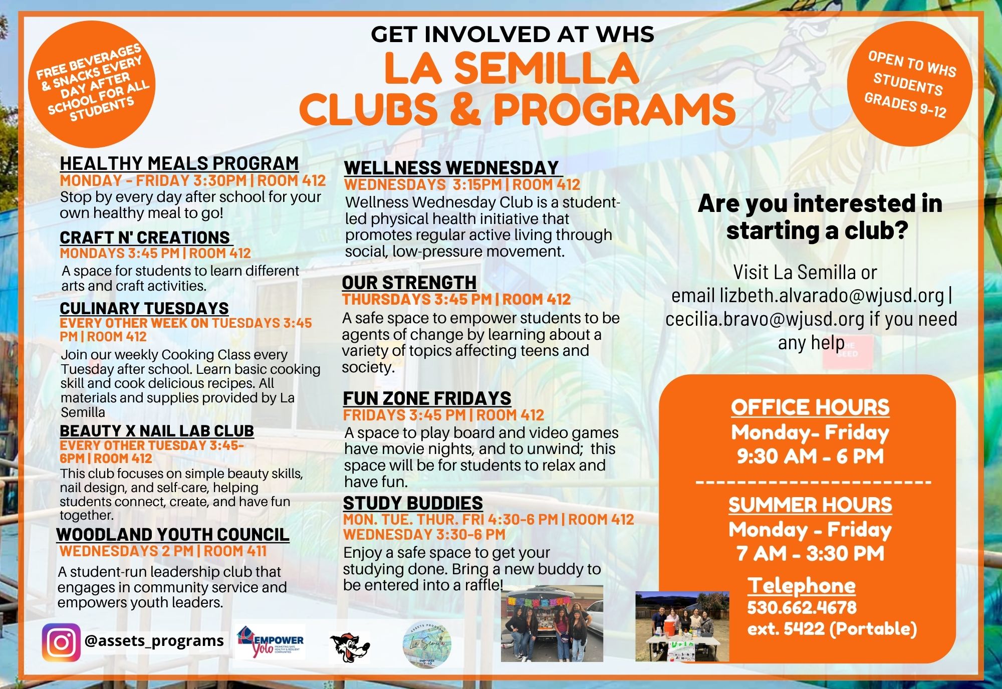 Master Club & program Poster for La Semilla