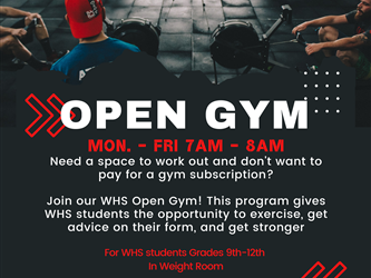 Open Gym flyer