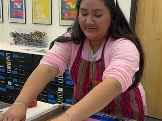 WHS and ASSETs staff visited TANA and learned how to screen print 