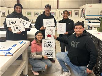 WHS and ASSETs staff visited TANA and learned how to screen print 