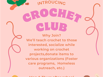 Crochet Club flyer