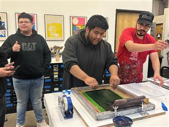 WHS and ASSETs staff visited TANA and learned how to screen print 