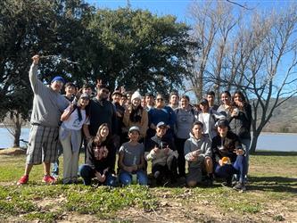 La Semilla Staff and students posing for a picture from their last hike at Peña Adobe